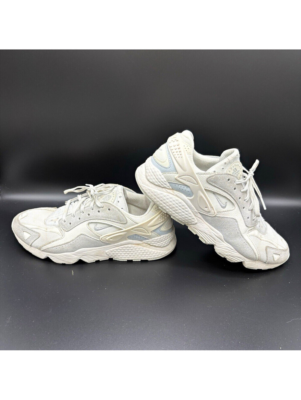 Nike Air Huarache Runner Men’s Low Top Lace-Up Suede Summit White DZ3306